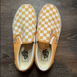 yellow checkered vans